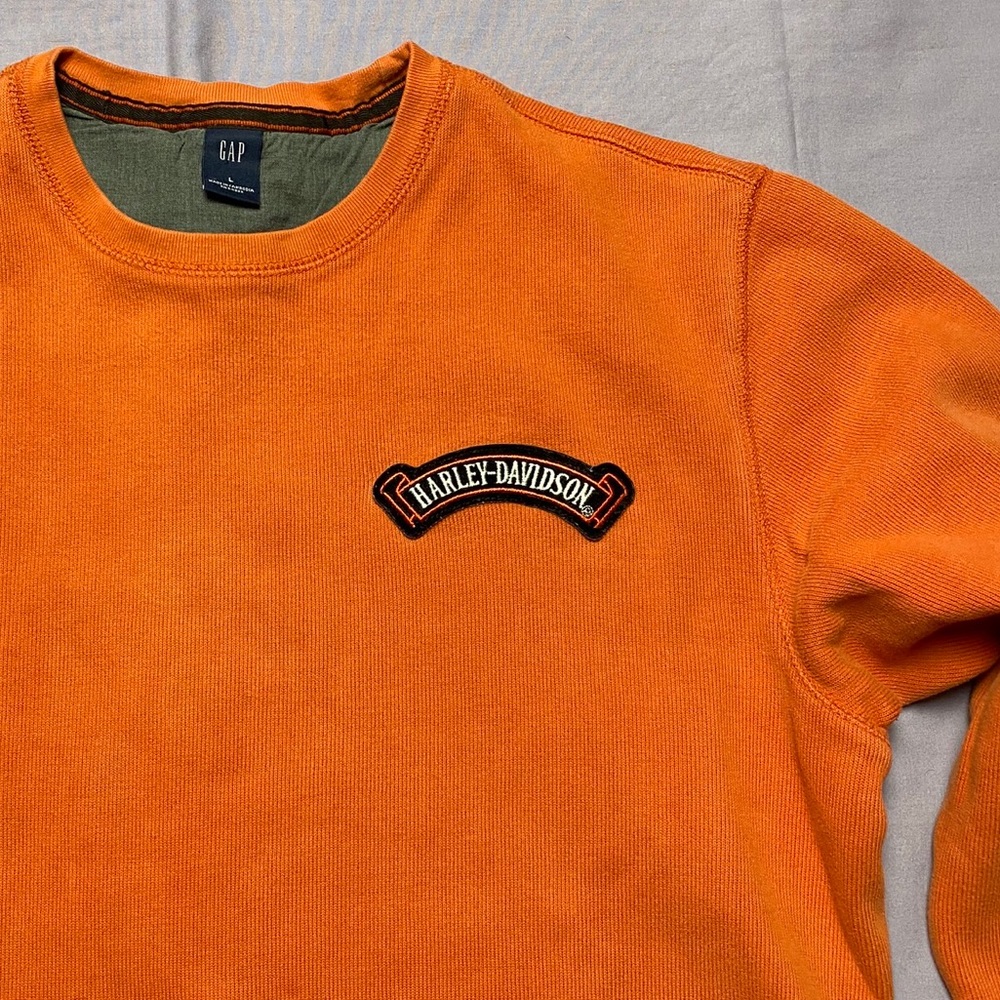 Gap Sweater W/Harley-Davidson Patch - image 2